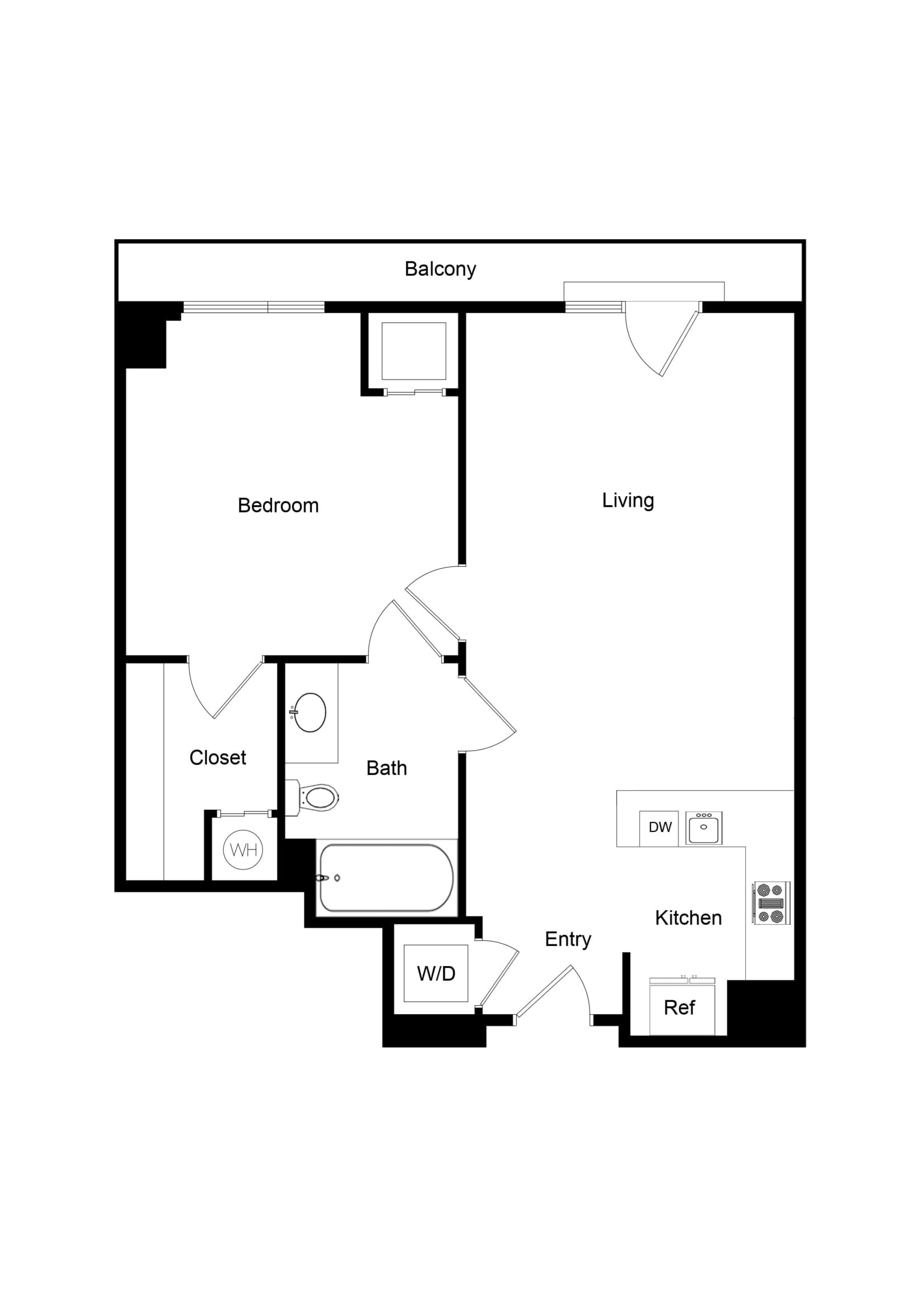 1x1 A03-1 Floor Plan 1x1 A03-1 Floor Plan